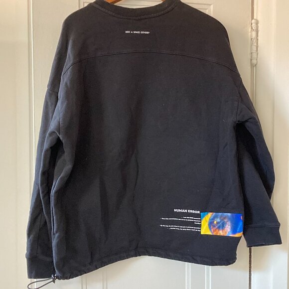 Zara 2001 Space Odyssey Human Error black hoodie men's medium nice - Picture 2 of 5